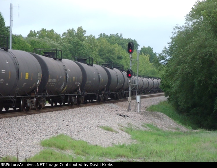 Coming off the siding.